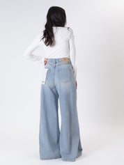 Jeans Carol light-wash ripped denim