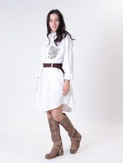 White sequin pocket dress