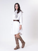 White sequin pocket dress