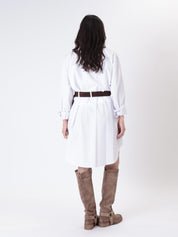White sequin pocket dress
