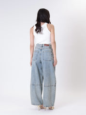 Jeans western denim sabbiato