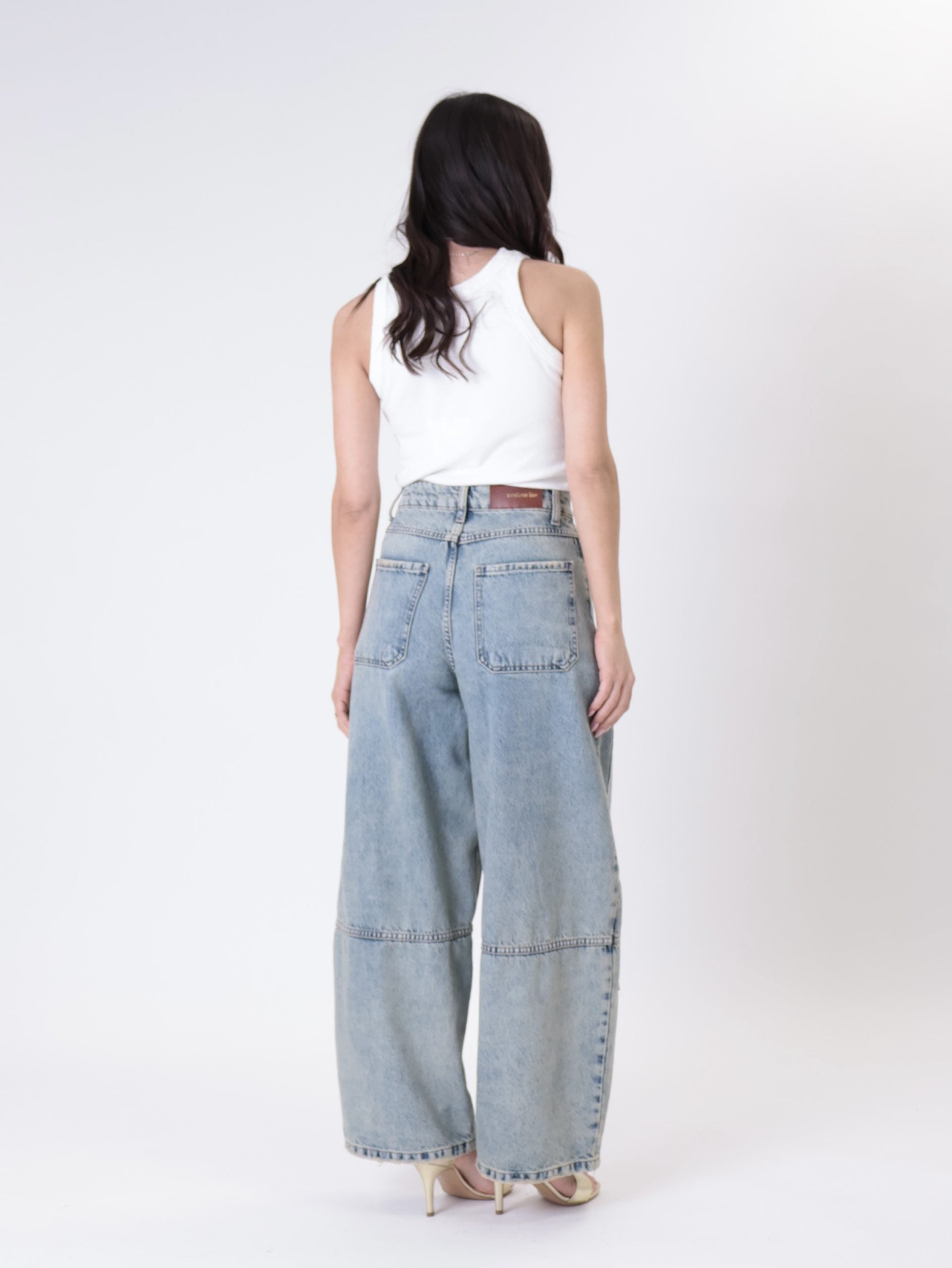 Jeans western denim sabbiato