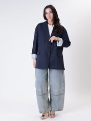 Blazer over monopetto blu