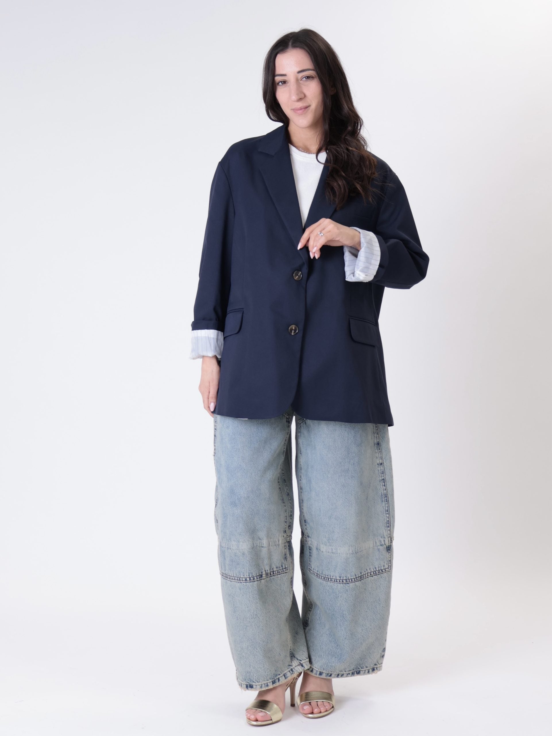Blazer over monopetto blu