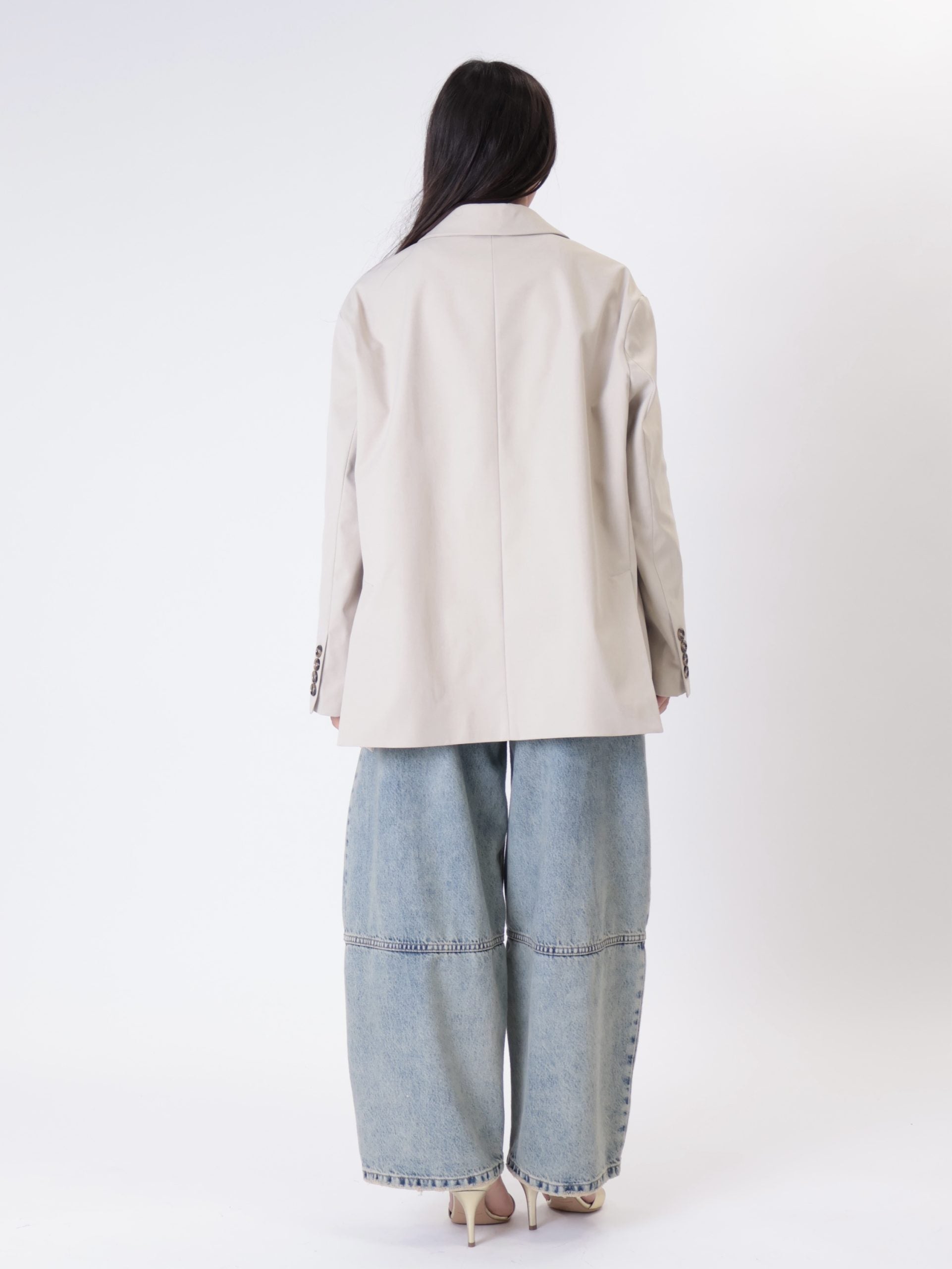 Blazer over monopetto sabbia