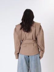 Giacca squadrata cammello