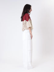Jeans Giusy western denim bianco