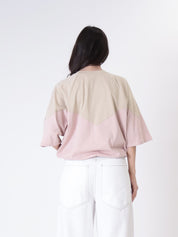 T-shirt Lory sabbia/rosa