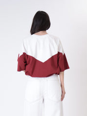 T-shirt Lory panna/rosso