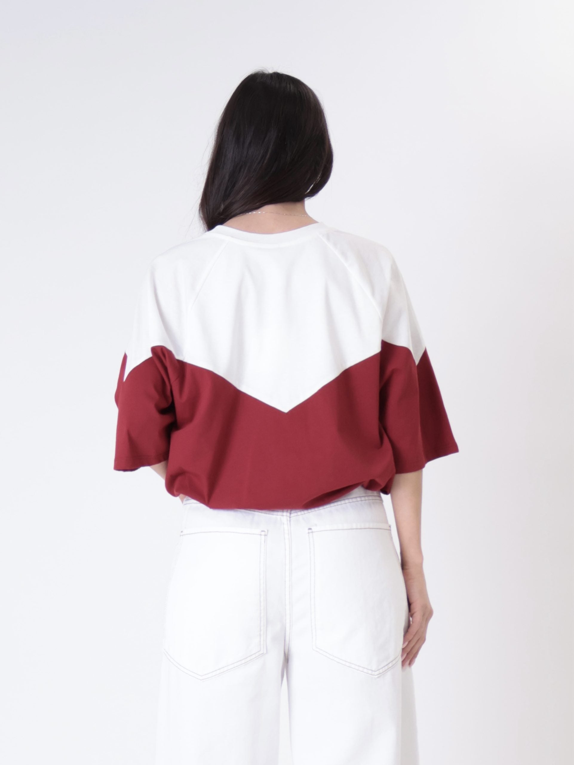 T-shirt Lory panna/rosso