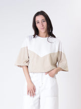 T-shirt Lory panna/sabbia