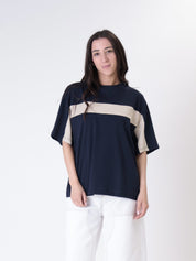T-shirt Lore blu/panna