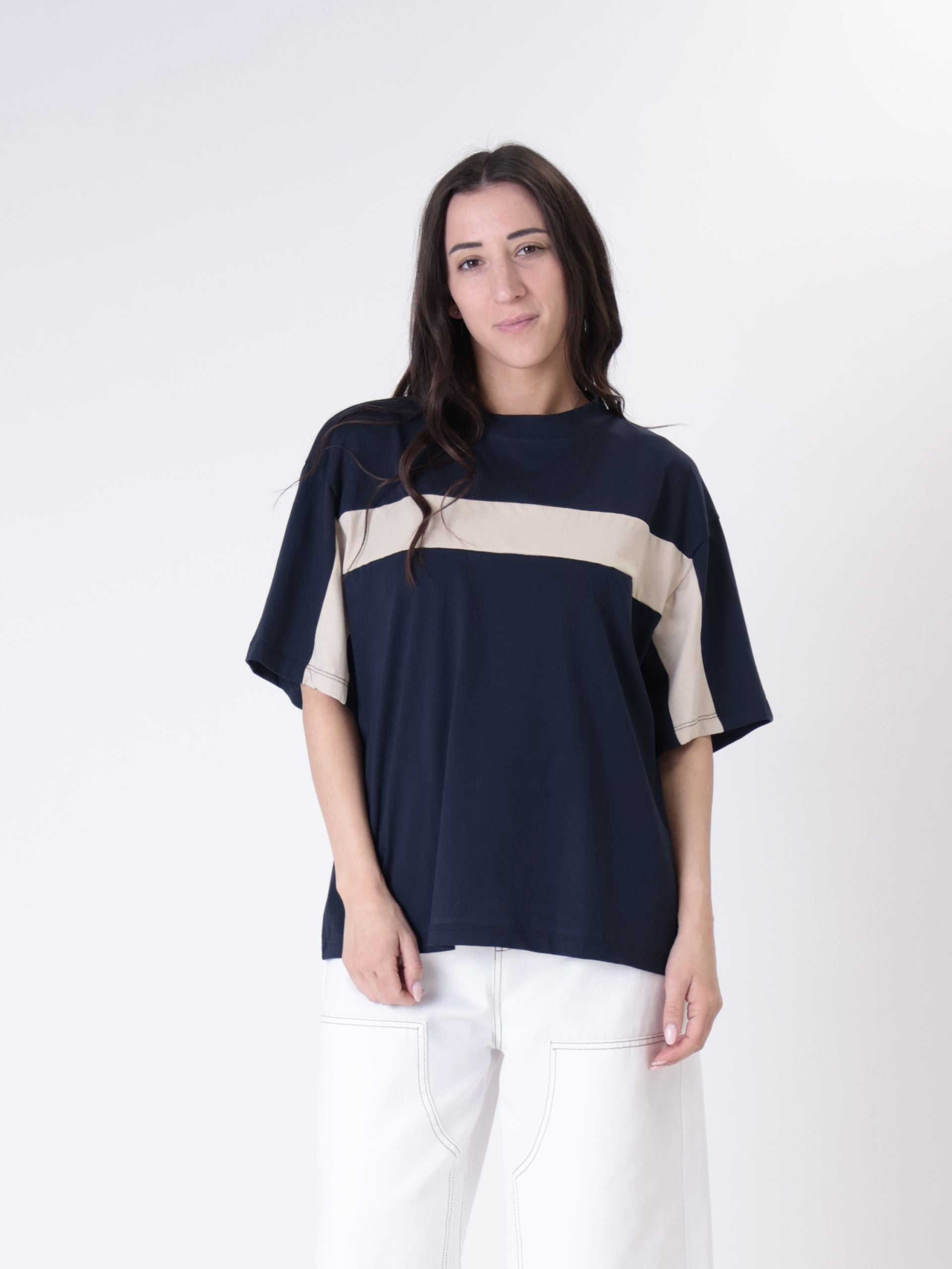 T-shirt Lore blu/panna