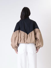 Bomber Ludo nero/cammello