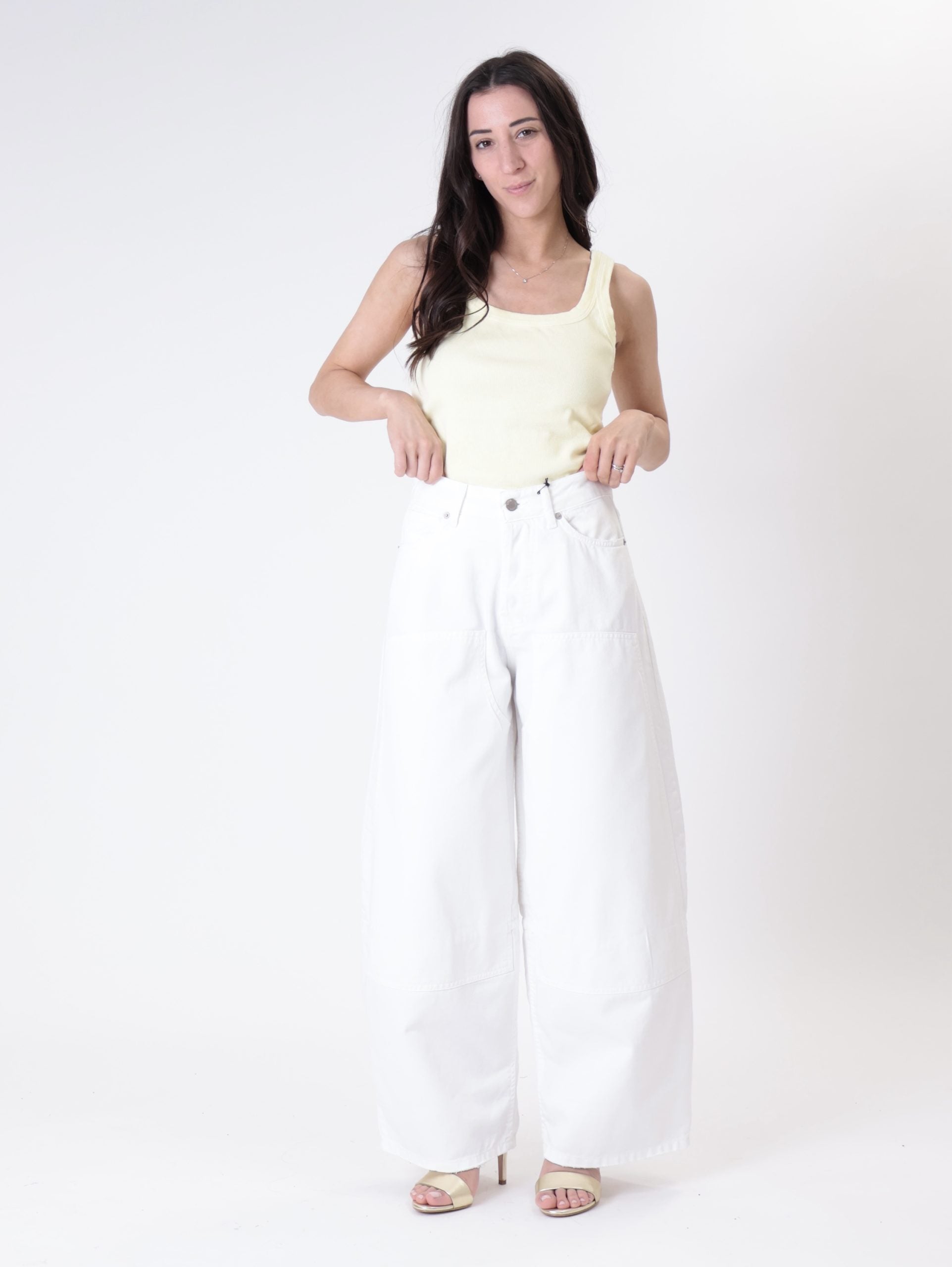 White denim western jeans
