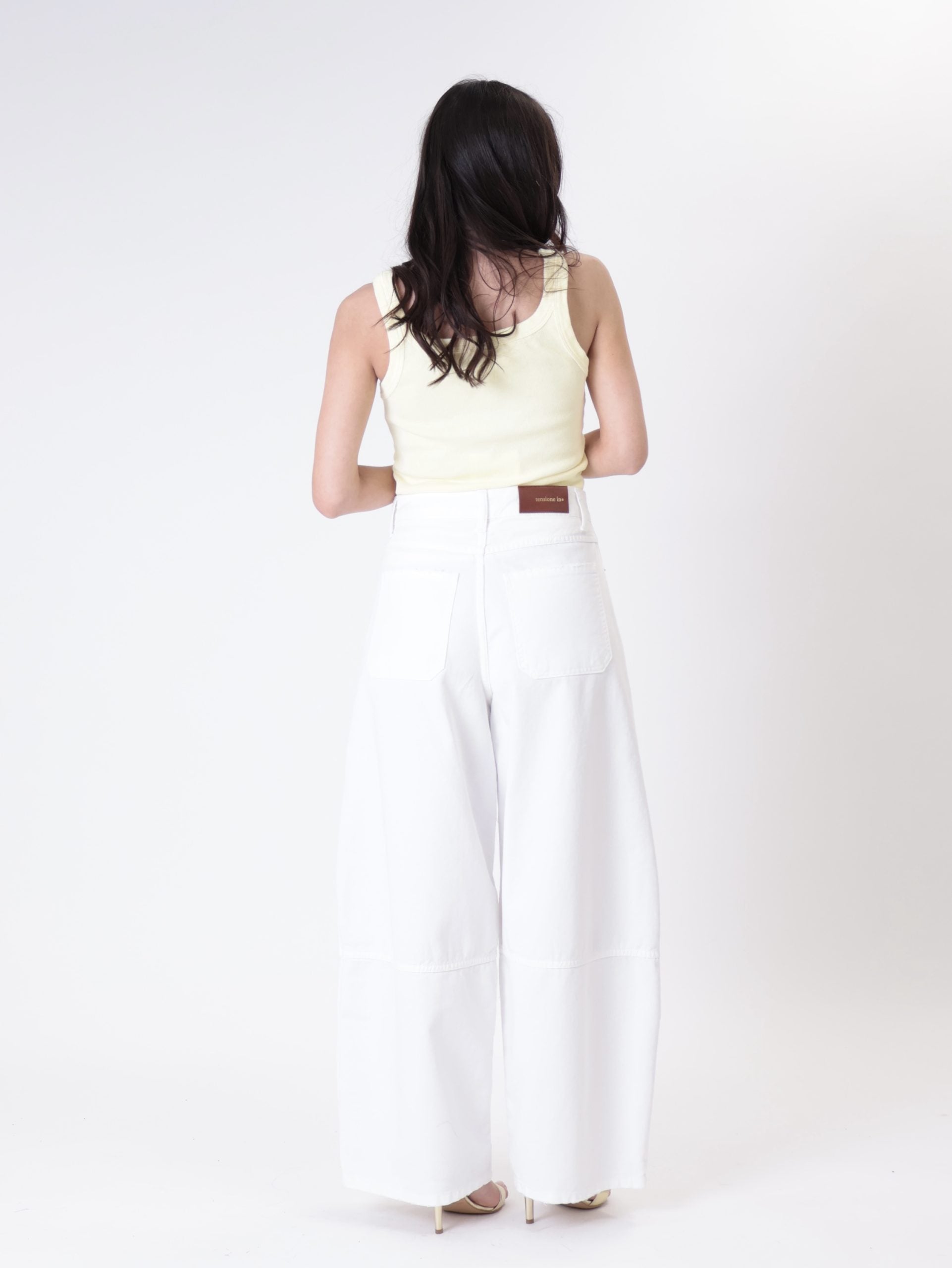 White denim western jeans
