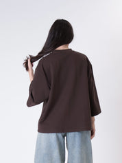 Ary sweatshirt chocolate sequin pocket