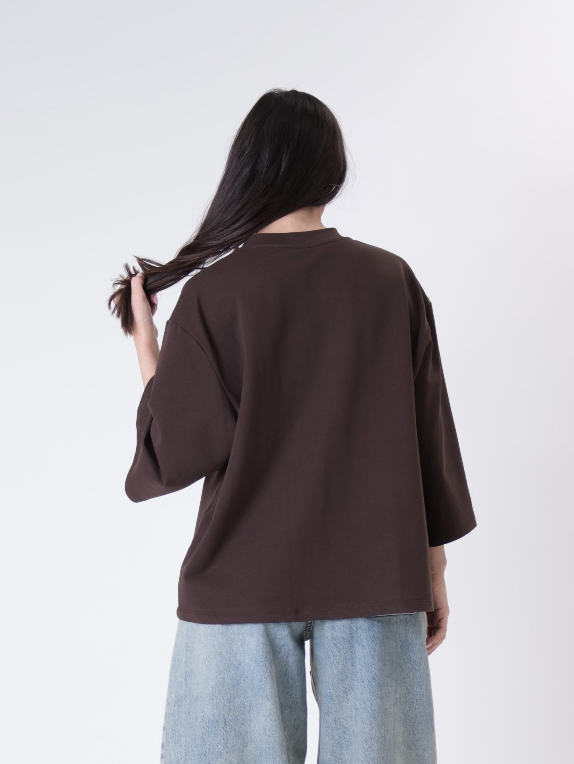 Ary sweatshirt chocolate sequin pocket