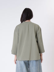 Ary sweatshirt with sequin pocket sage