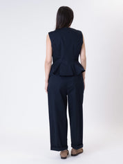 Pantalone Lady pinces blu navy