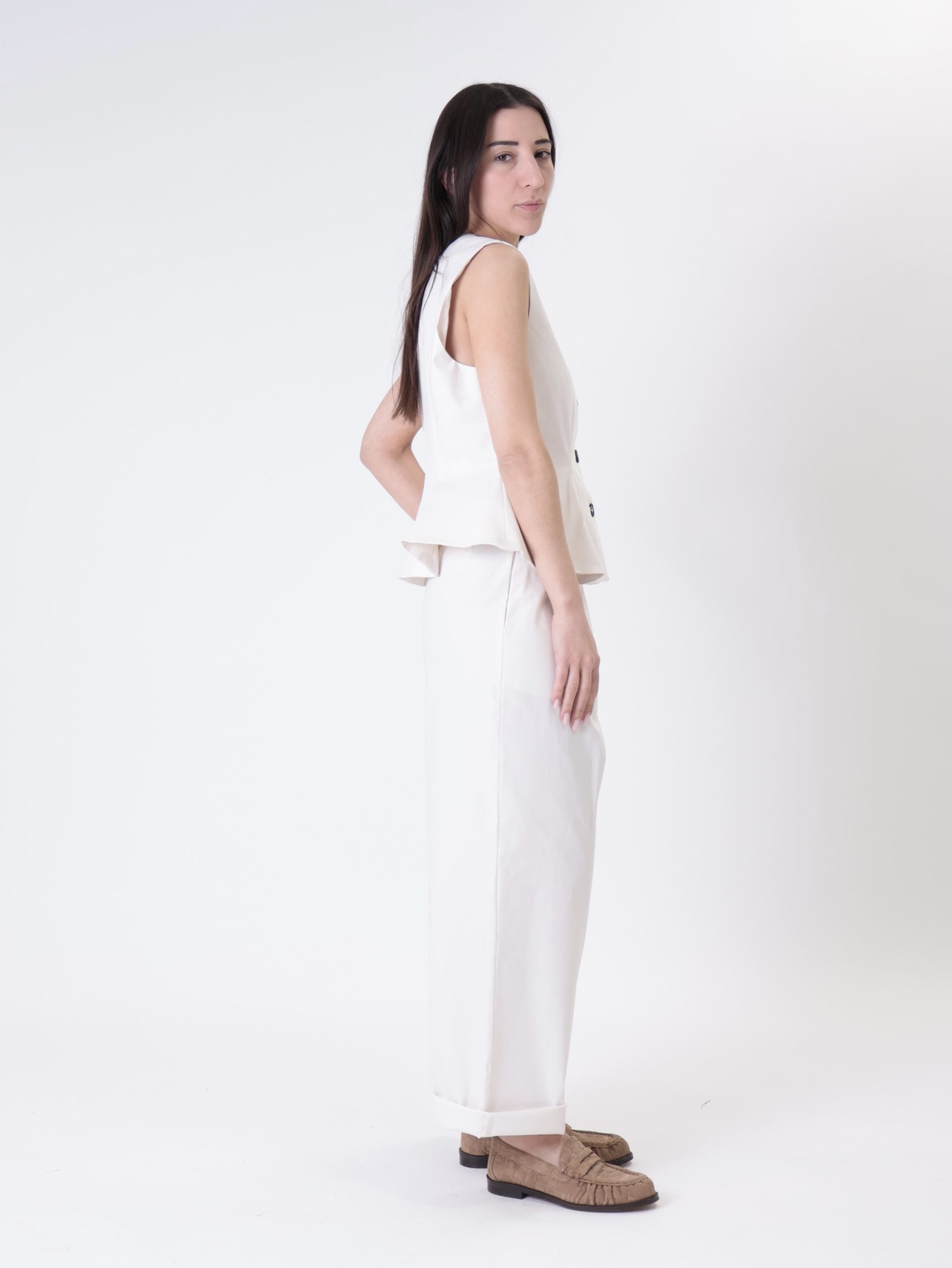 Lady vanilla pleated trousers