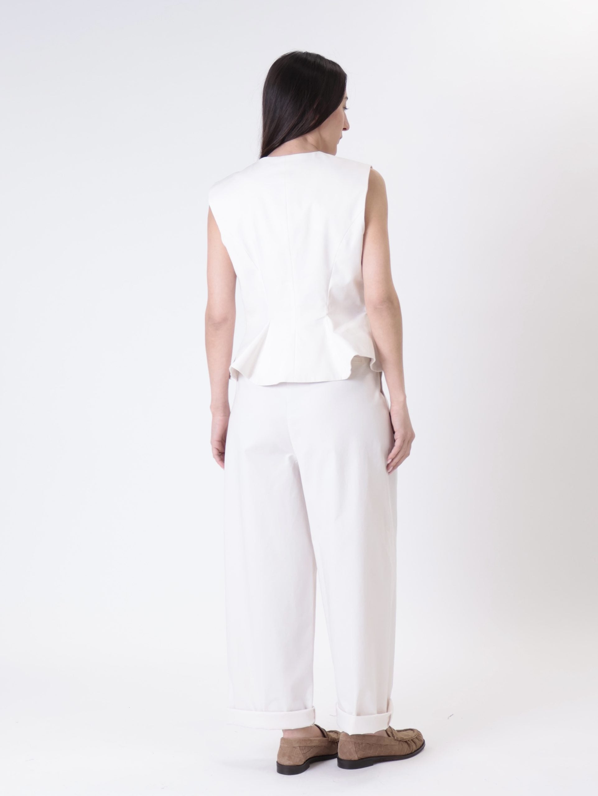 Lady vanilla pleated trousers