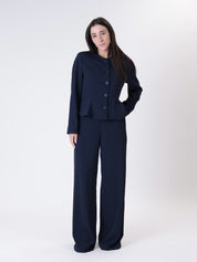 Completo Lady giacca + pantalone blu