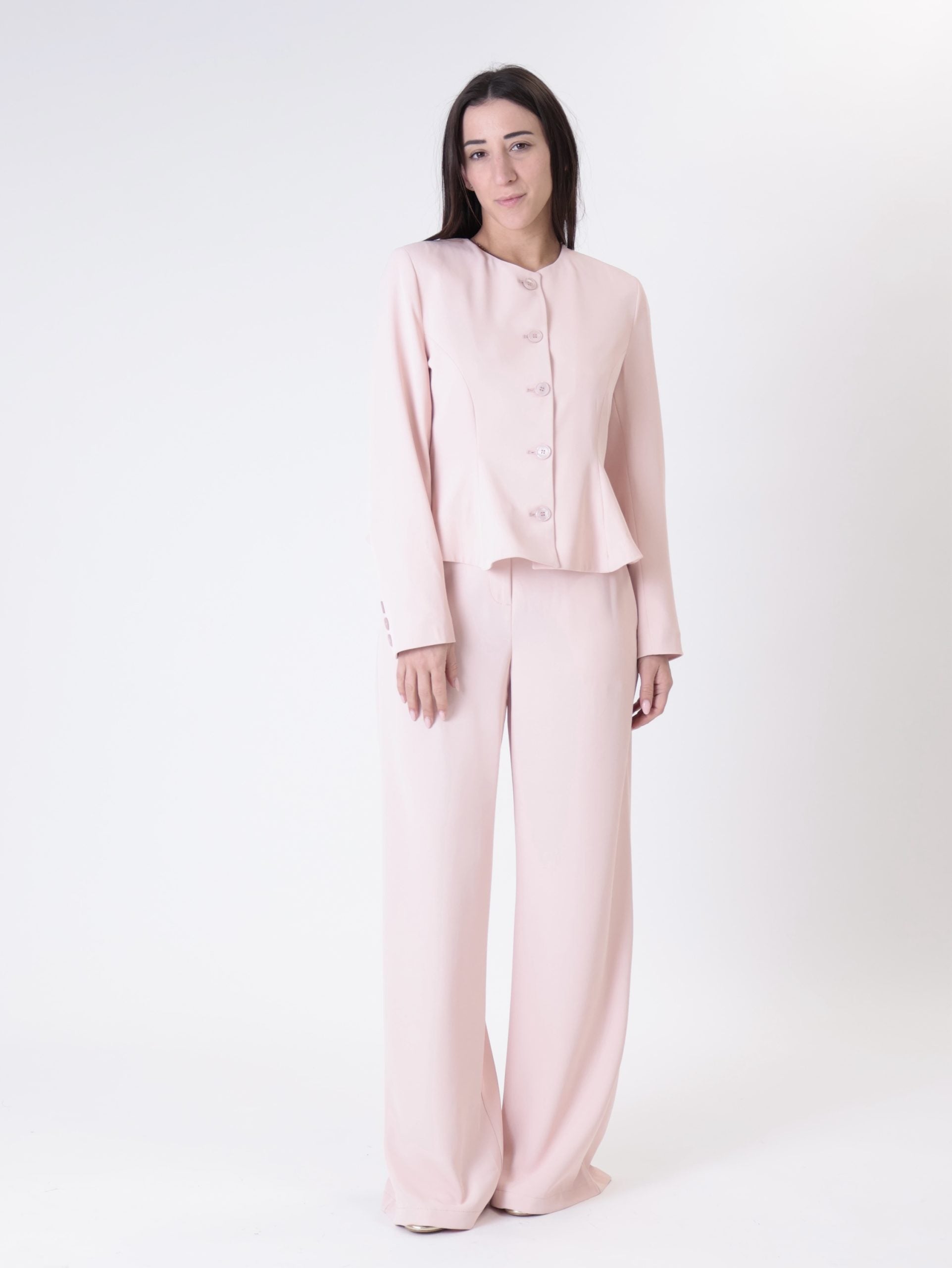Completo Lady giacca + pantalone rosa