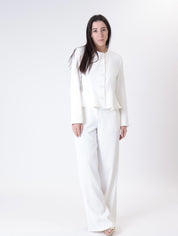 Completo Lady giacca + pantalone panna