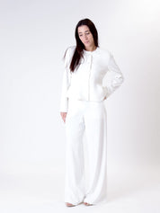 Completo Lady giacca + pantalone panna