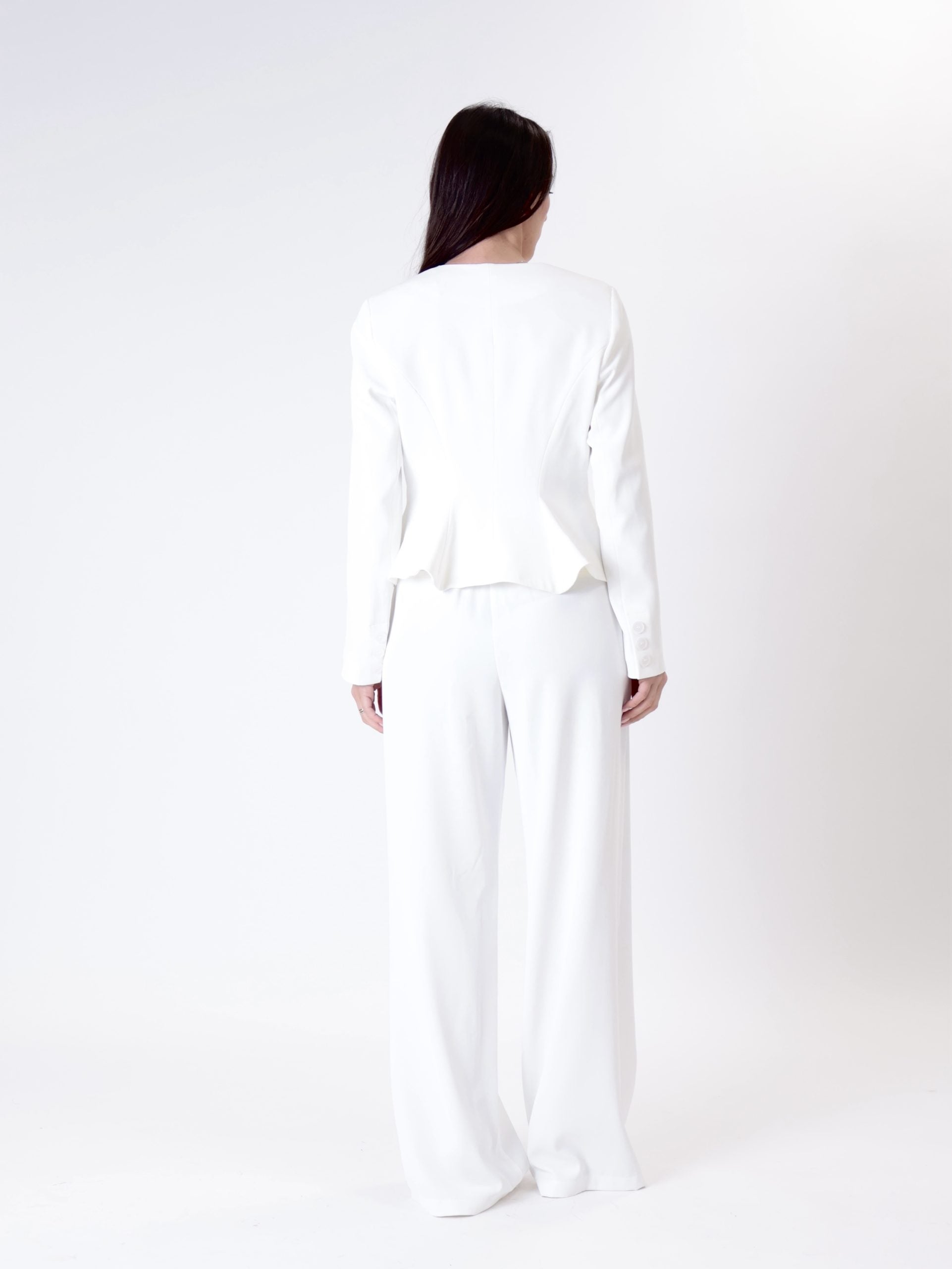 Completo Lady giacca + pantalone panna