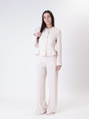 Completo Lady giacca + pantalone avorio