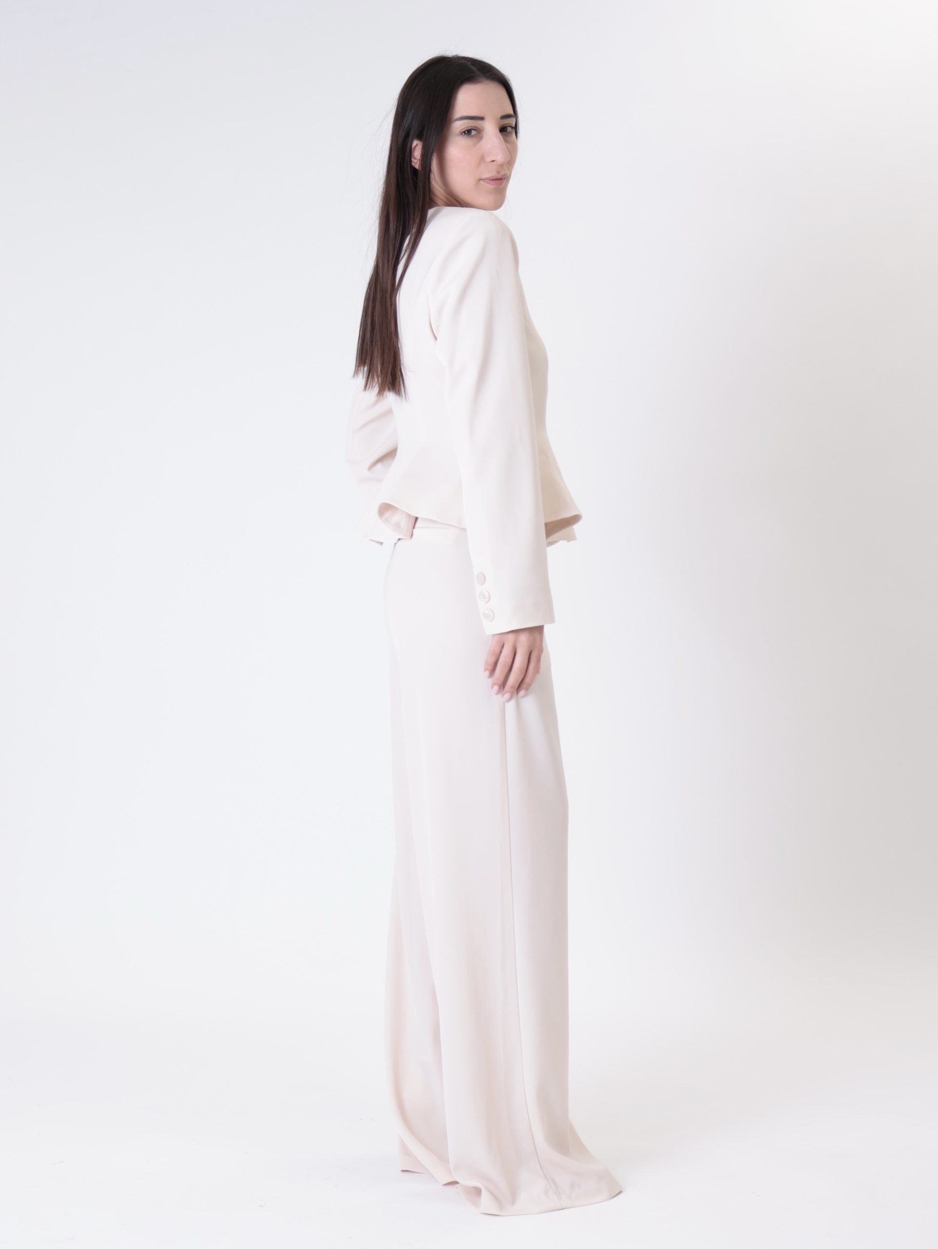 Completo Lady giacca + pantalone avorio