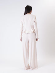 Completo Lady giacca + pantalone avorio