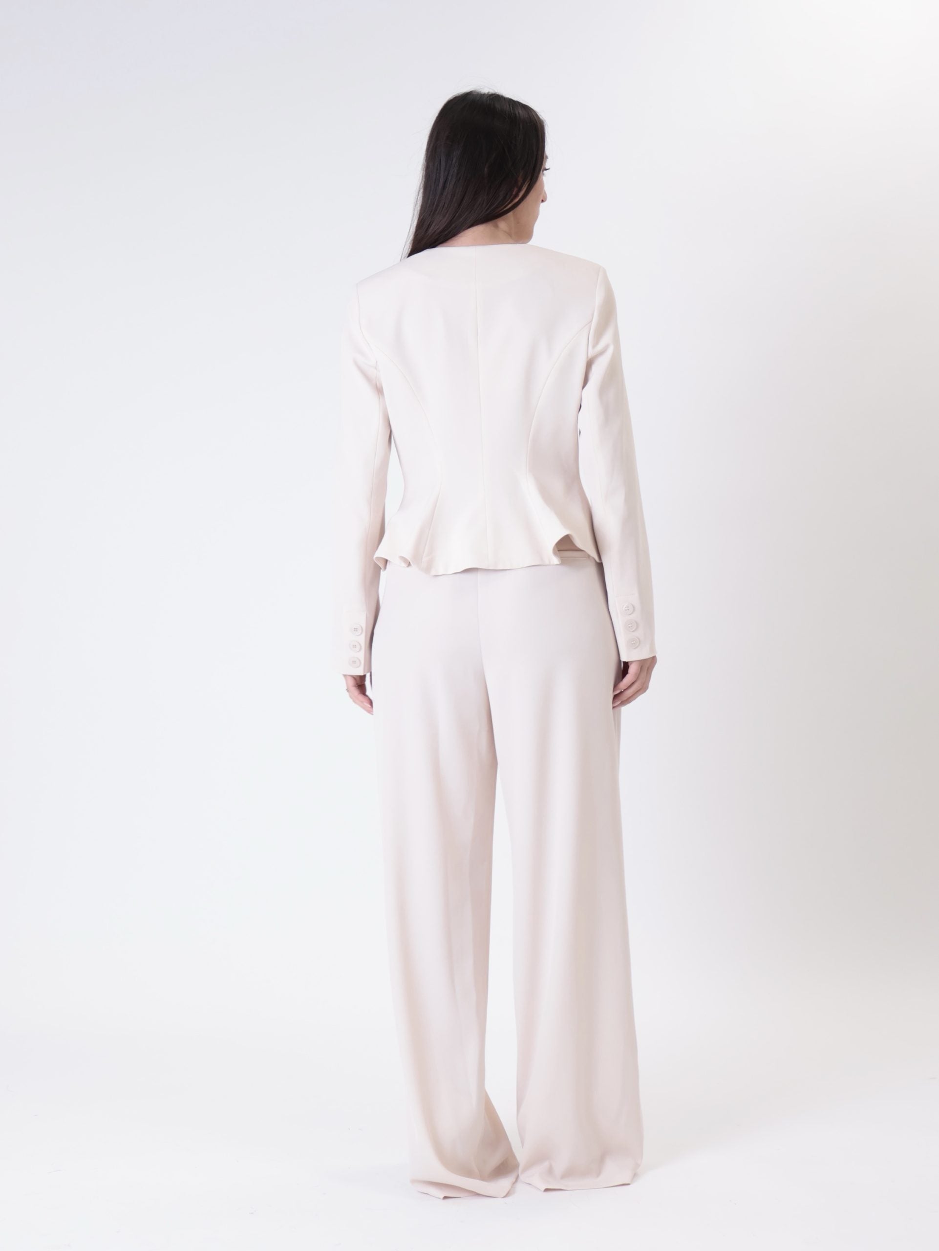 Completo Lady giacca + pantalone avorio