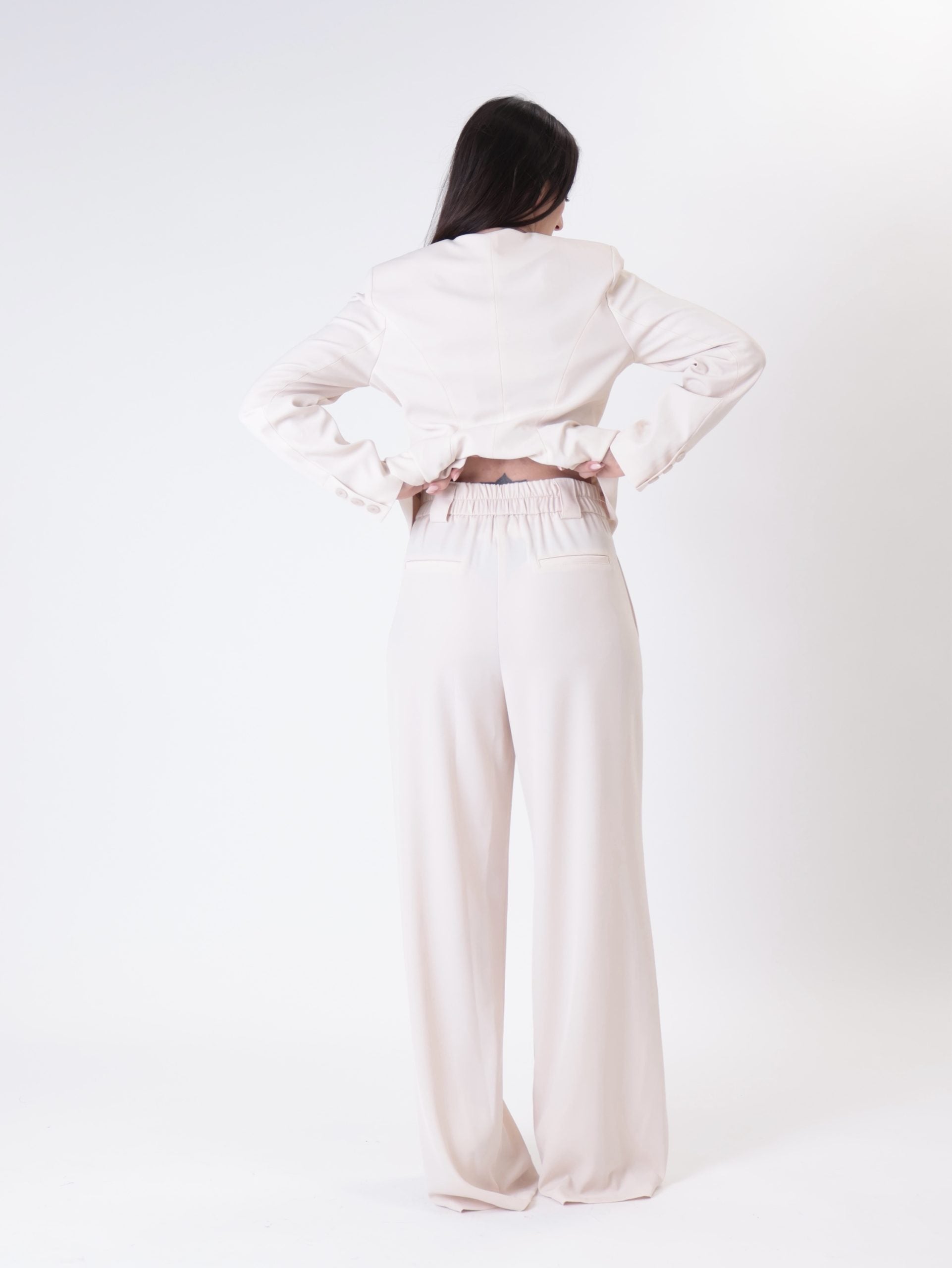 Completo Lady giacca + pantalone avorio