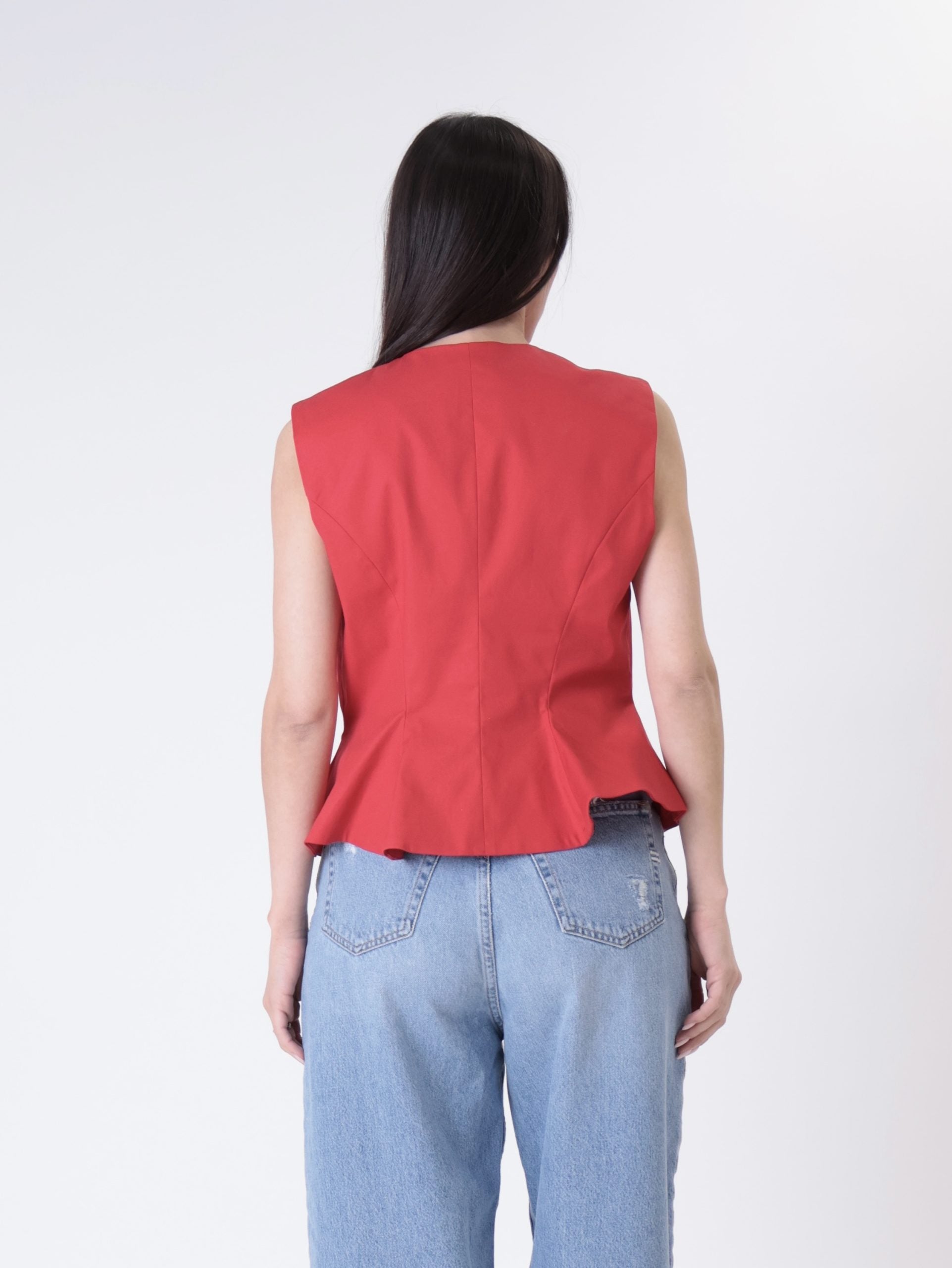 Gilet lady rosso