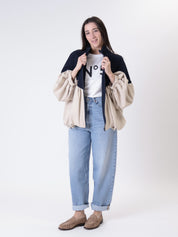 Felpa Ludo blu/beige