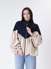 Felpa Ludo blu/beige