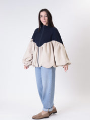 Felpa Ludo blu/beige