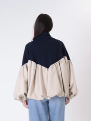 Felpa Ludo blu/beige