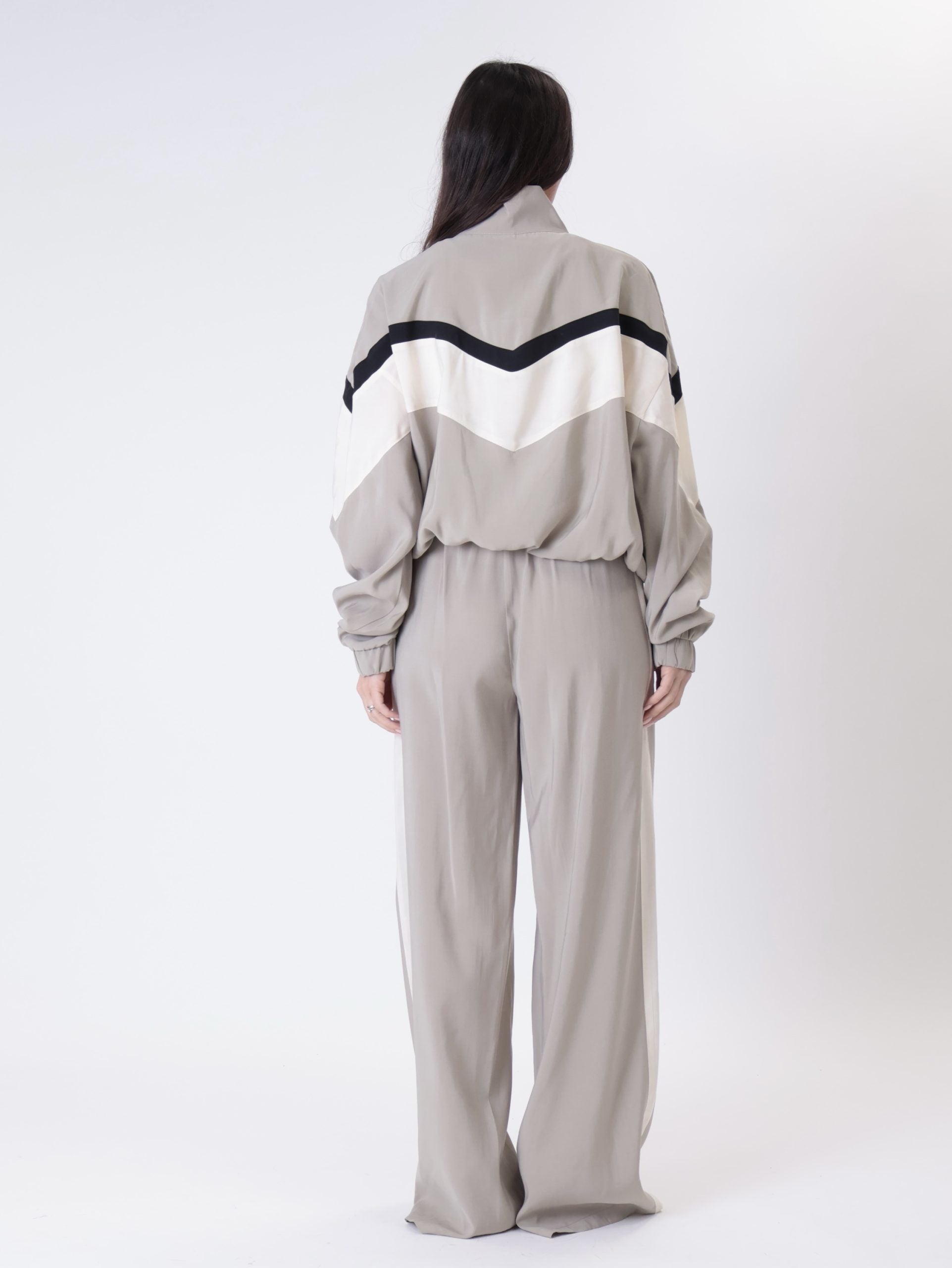 Maglia Zante zip perla