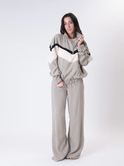 Maglia Zante zip perla