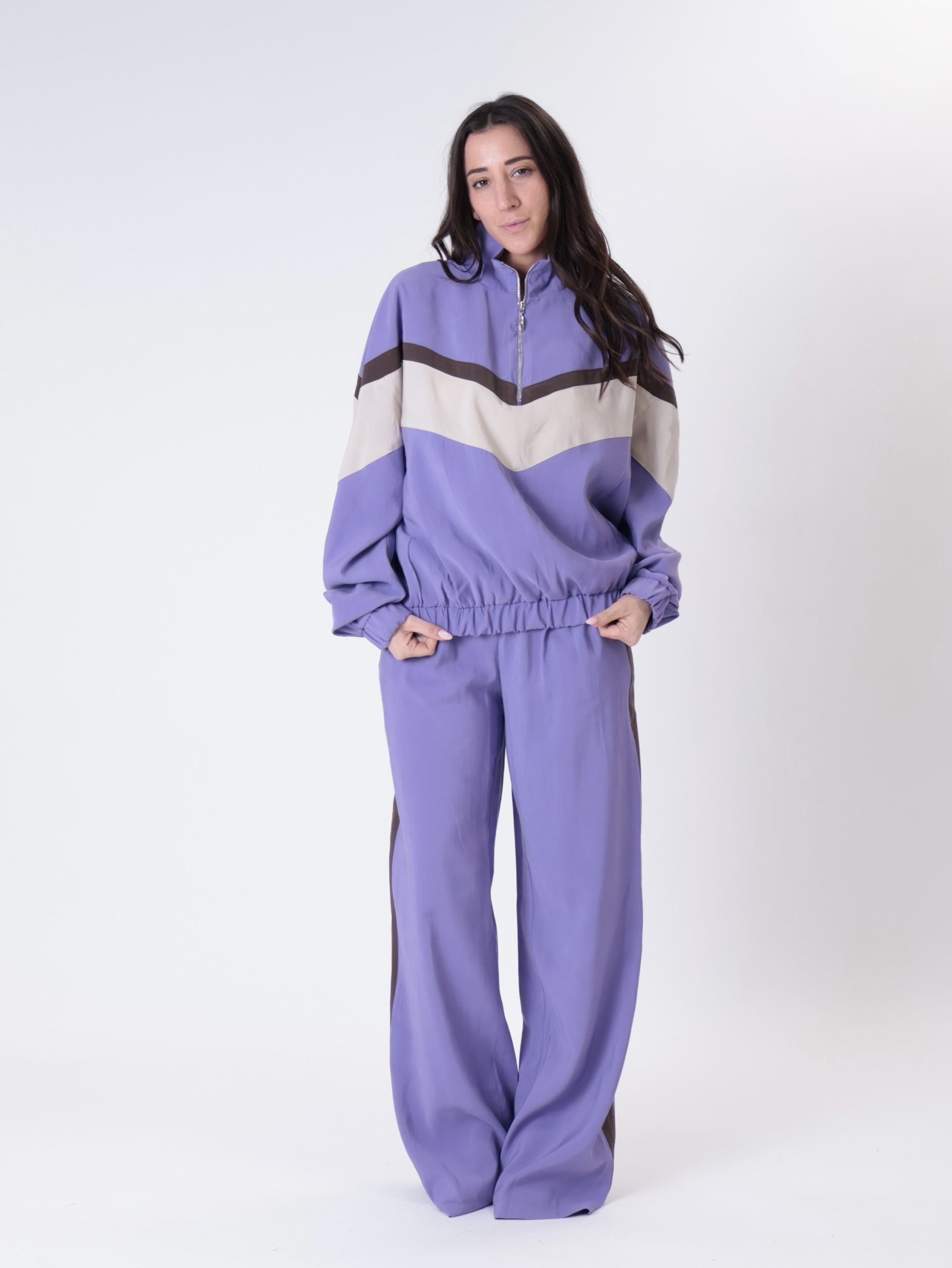 Maglia Zante zip viola
