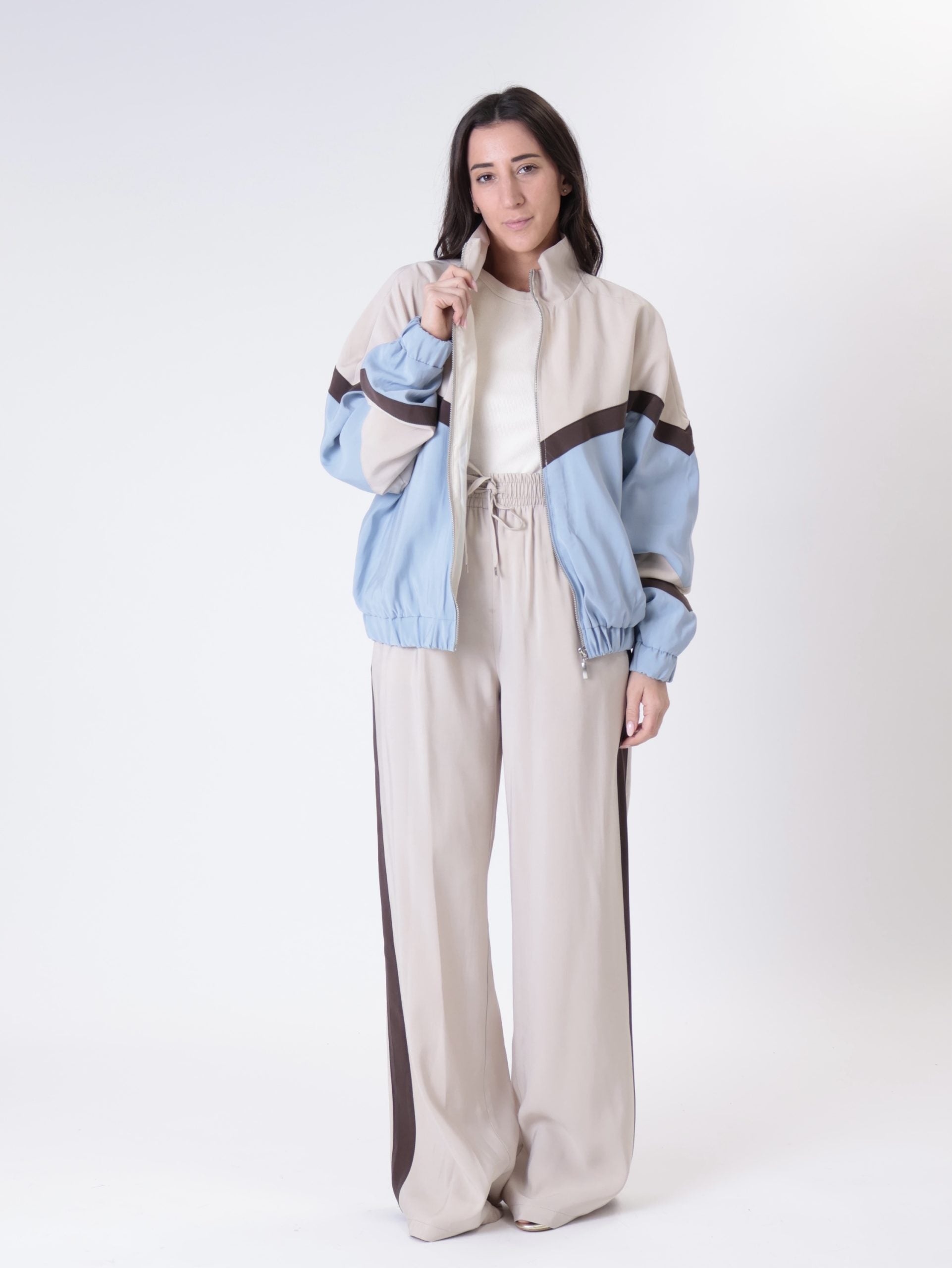 Bomber Zante zip celeste