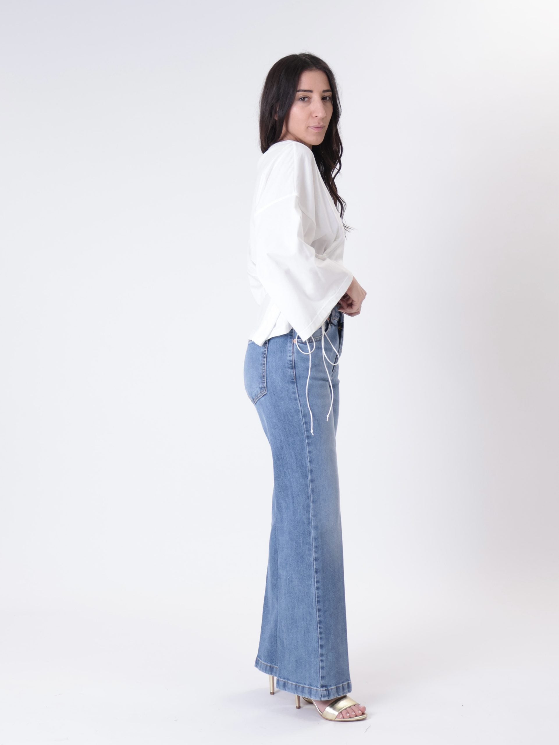 Jeans zampa denim blu