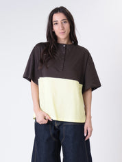 T-shirt Lory bottoni moro/giallo