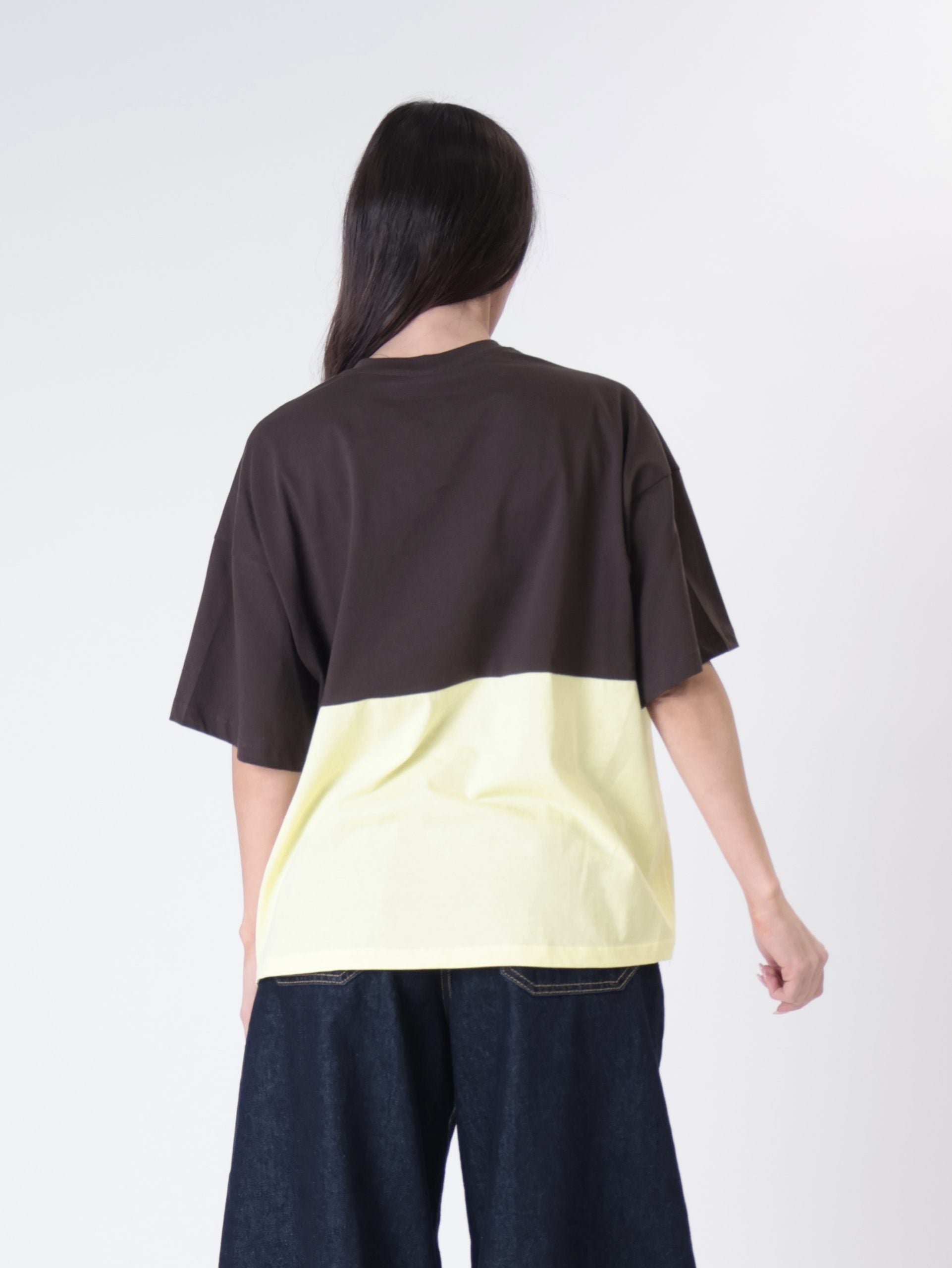 T-shirt Lory bottoni moro/giallo