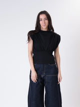 Top soft drape nero