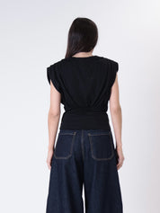 Top soft drape nero